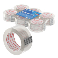 Набор из 6 клейких лент упаковочных ErichKrause Прозрачная, 48ммх50м, прозрачный (в пленке)