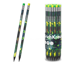 Чернографитный карандаш пластиковый ErichKrause Garden Pet, трехгранный, с ластиком, НВ (в тубусе по 42 шт.)