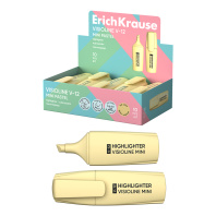 Текстмаркер ErichKrause Visioline V-12 Mini Pastel, цвет чернил желтый (в коробке-дисплее по 10 шт.)