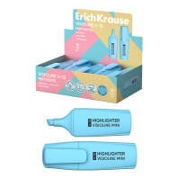 Текстмаркер ErichKrause Visioline V-12 Mini Pastel, цвет чернил голубой (в коробке-дисплее по 10 шт.)