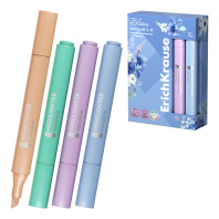 Текстмаркер ErichKrause Visioline V-17 Pastel Bloom, цвет чернил ассорти (в коробке по 12 шт.)