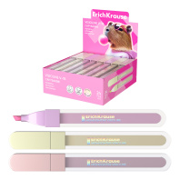 Текстмаркер ErichKrause Visioline V-18 CapyBarbara, цвет чернил ассорти (в коробке-дисплее по 24 шт.)