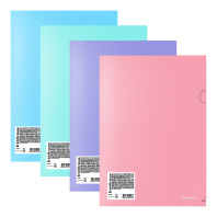 Папка-уголок пластиковая ErichKrause Diagonal Pastel, A4, непрозрачный, ассорти (в пакете по 24 шт.)