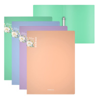 Папка на 2 кольцах пластиковая ErichKrause Matt Pastel Bloom, 24мм, A4, ассорти (в пакете по 4 шт.) Папка на 2 кольцах пластиковая ErichKrause Matt Pastel Bloom, 24мм, A4, ассорти (в пакете по 4 шт.)