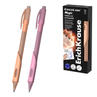 Ручка гелевая сo стираемыми чернилами ErichKrause ErgoLine® Магия с эргоном. хватом Прима-кошка 0.5, цвет чернил синий (в коробке по 10 шт.)