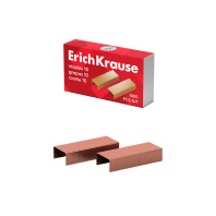 Скобы №10 ErichKrause омедненные (коробка 1000 шт.)