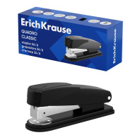 Степлер №24/6  Half-strip ErichKrause Quadro Classic до 30 листов, черный (в коробке по 1 шт.)