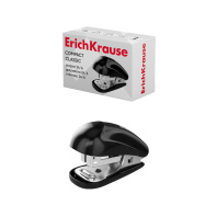 Мини-степлер №24/6, 26/6  ErichKrause Compact Classic до 20 листов, черный (в коробке по 1 шт.)