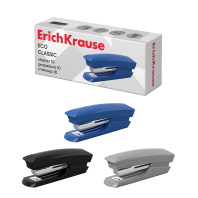 Степлер №10 ErichKrause Eco Classic до 20 листов, ассорти (в коробке по 1 шт.)