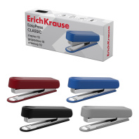 Степлер №10 ErichKrause EasyPress Classic до 15 листов, ассорти (в коробке по 1 шт.)