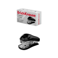 Мини-степлер №10 ErichKrause Compact Classic до 15 листов, черный (в коробке по 1 шт.)