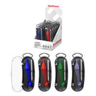 Циркуль пластиковый ErichKrause Classic, 122мм, с карандашом, пенал, ассорти (в коробке-дисплее по 12 шт)