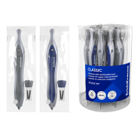 Циркуль металлический ErichKrause Classic, 125мм, со сменными грифелями, ПВХ чехол, ассорти (в тубусе по 24 шт)