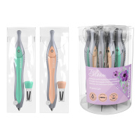 Циркуль металлический ErichKrause Pastel Bloom, 125мм, со сменными грифелями, ПВХ чехол, ассорти (в тубусе по 24 шт)