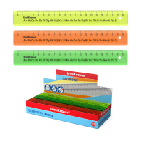 Линейка с английским алфавитом пластиковая ErichKrause Neon, 20см, ассорти (в коробке-дисплее по 45 шт)