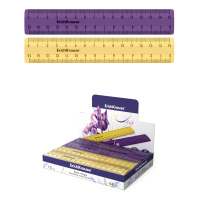 Линейка пластиковая ErichKrause Iris, 15см, ассорти из 2 цветов, в коробке-дисплее