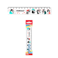 Линейка пластиковая ErichKrause Furry Friends, 15см, во флоупаке