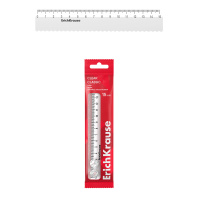 Линейка с волнистым краем пластиковая ErichKrause Classic, 15см, флоупак, белый (в пакете по 20 шт)