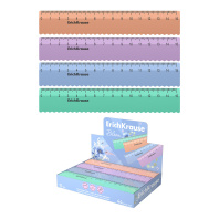 Линейка с волнистым краем пластиковая ErichKrause Pastel Bloom, 15см, ассорти (в коробке-дисплее по 44 шт)