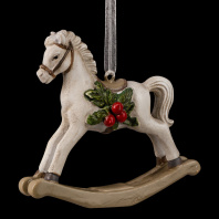 Украшение ErichKrause Decor Лошадка-качалка рождественская 7.5см Украшение ErichKrause Decor Лошадка-качалка рождественская 7.5см