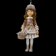 Украшение ErichKrause Decor Девочка с корзиной 11см Украшение ErichKrause Decor Девочка с корзиной 11см