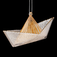Украшение ErichKrause Decor® Кораблик золотой 13см Украшение ErichKrause Decor® Кораблик золотой 13см