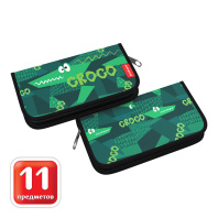 Пенал-книжка с наполнением ErichKrause® 110x205x25мм Real Croco
