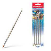 Кисти ErichKrause для акварели и гуаши, синтетика, 4 штуки (в блистере)