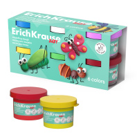 Тесто для лепки ErichKrause Baby с Алоэ Вера 6 цветов по 35 г (в коробке-рукаве 6 шт)