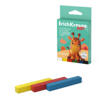Пластилин мягкий ErichKrause Baby на растительной основе с Алоэ Вера 6 цветов, 90 г (в коробке с европодвесом 6 шт)
