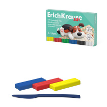 Пластилин мягкий восковой ErichKrause Baby 6 цветов со стеком, 78 г (в коробке 6 шт)