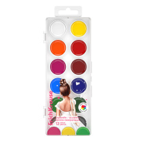 Краски акварельные ErichKrause Пуанты 12 цветов (в пластиковой коробке с европодвесом)