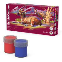 Гуашь ErichKrause Safari с УФ защитой яркости 18 цветов по 20 мл (в коробке 18 шт)