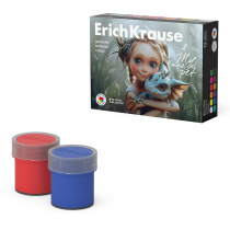 Гуашь ErichKrause Magic Pet 12 цветов по 20 мл (в коробке 12 шт)