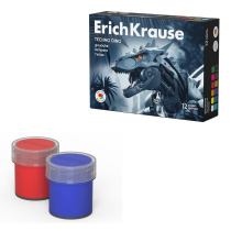 Гуашь ErichKrause Techno Dino 12 цветов по 17 мл (в коробке 12 шт)