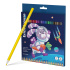 Цветные карандаши деревянные ErichKrause Kids Space Animals трехгранные, грифель 3 мм, 24 цвета (в коробке с европодвесом 24 шт)