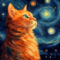 Холст с красками 40х40 см по номерам (в коробке) (30 цв.) Рыжий кот (арт. Х-5649)|РЫ|Х-5649