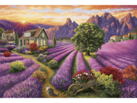 Холст с красками 30х40 см.(30цв) Лавандовое поле. ( Арт. ХК-0924)|РЫ|ХК-0924