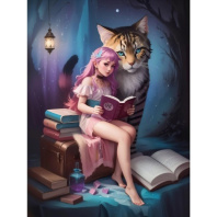 Холст с красками 30х40 см по номерам (в коробке) ( 30 цв.) Сказка на ночь (Арт. Х-8560)|РЫ|Х-8560