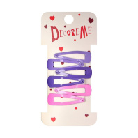 Набор заколок для волос "Decore me" 6шт., 4см, 3 вида