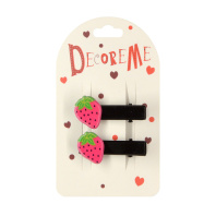 Набор заколок для волос "Decore me. Фрукты" 2шт., 3,5см, 3 вида