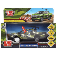 Машинка металл. 13см "MITSUBISHI L200 PICKUP КАМУФЛЯЖ" инер. мех., свет-звук