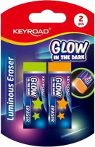 Набор ластиков 2шт. KEYROAD "Luminious" блистер, ассорти, СВЕТятся в темноте Набор ластиков 2шт. KEYROAD "Luminious" блистер, ассорти, СВЕТятся в темноте
