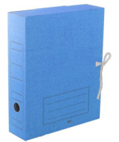 Архивная папка на завязках   75 мм, синяя (на 700 листов А4)