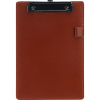 Клипборд А4 , картон толщина 2,5 мм, покрытый искусственной кожей, коричневый