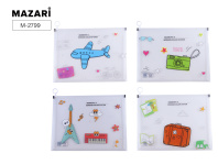 Конверт на молнии 320*245мм Travel, 4дизайна