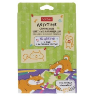 Карандаши цвет. 18цв  Hatber "Art-time", трехгранные, пластик., +1 карандаш-ластик
