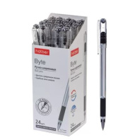 Ручка шар. Hatber "Byte" черная 0,7мм, маслян. основа