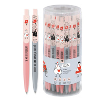 Ручка шар. Феникс+ автомат. "Стильные курочки" синяя, 0,7мм, софт-тач