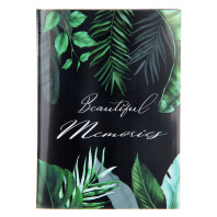 Фотоальбом  36 фото 10*15см Листья, мягкая обложка, черные листы